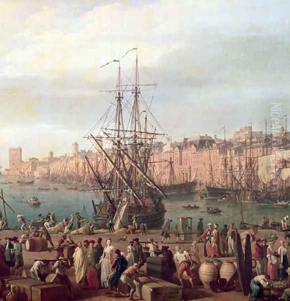 Morning View of the Inner Port of Marseille and the Pavilion of the Horloge du Parc, 1754 - view 1