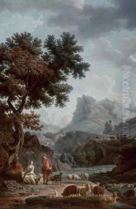 The Alpine Shepherdess by Claude-joseph Vernet