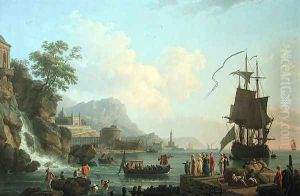 Marine and landscape on the shores of the Mediterranean