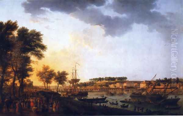 Second sight of the port of Bayonne, taking the driveway of Boufflers - view 1