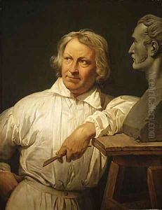 Bertel Thorvaldsen with the Bust of Horace Vernet by Claude-joseph Vernet
