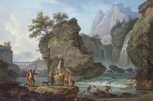 La Cascade by Claude-joseph Vernet