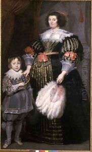 Madame Charlotte Butkens Smit van Cruyninghen and her son John Amatus Madame Charlotte Butkens Smit van Cruyninghen and her son John Amatus