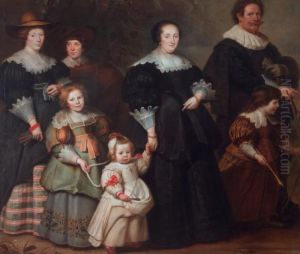 Self-Portrait of the Artist with his Wife Suzanne Cock and their Children by Cornelis De Vos