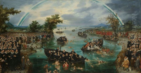 Fishing for Souls 1614 by Adriaen Pietersz. Van De Venne