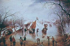 Winter Scene by Adriaen Pietersz. Van De Venne