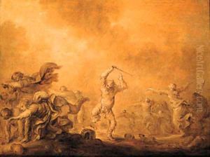 Dat wat de kreupelen loopen doet (what makes the cripples run) Beggars and cripples on the run - en brunaille by Adriaen Pietersz. Van De Venne