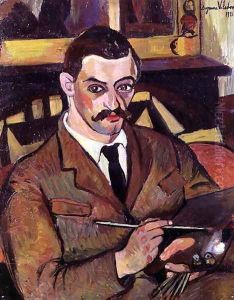 Portrait of Maurice Utrillo (1883-1955) 1921 by Suzanne Valadon