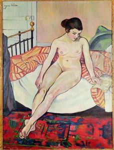 Nude with a Striped Blanket, 1922 by Suzanne Valadon