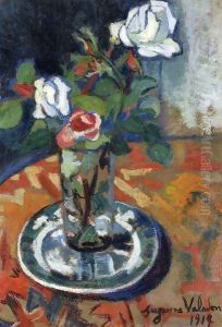 Roses in a Vase by Suzanne Valadon
