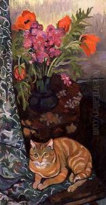Bouquet and a Cat, 1919 by Suzanne Valadon
