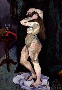 Nude Arranging her Hair, c.1916 by Suzanne Valadon