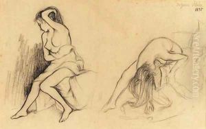 Deux femmes deshabillant by Suzanne Valadon