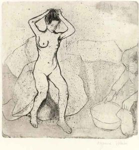 Louise nue sur le canape; and Grand-Mere et Enfant by Suzanne Valadon