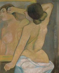 Nu de dos devant une glace by Suzanne Valadon