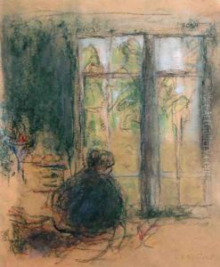 Madame Vuillard at the window, 1915 ( by Jean-Edouard Vuillard