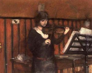 Madame Miriam Fried (b.1846), the violinist by Jean-Edouard Vuillard