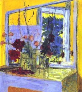 Flowers on a Mantlepiece in Clayes (Fleurs sur une cheminee aux Clayes) c. 1932-35 by Jean-Edouard Vuillard
