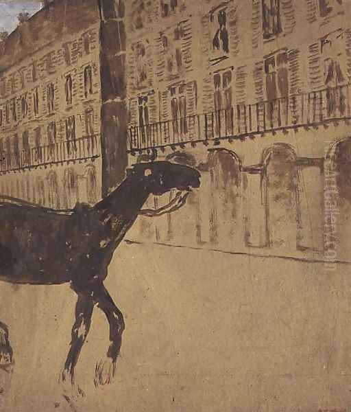 A Horse on the Rue de Rivoli - view 1