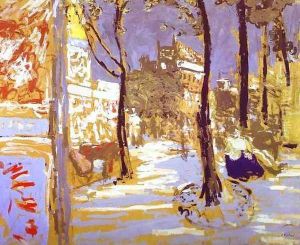 The Boulevard of Batignolles (Le Boulevard des Batignolles) c. 1910 by Jean-Edouard Vuillard