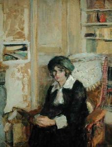 Lucie Belin at the Artist's Home, 1912