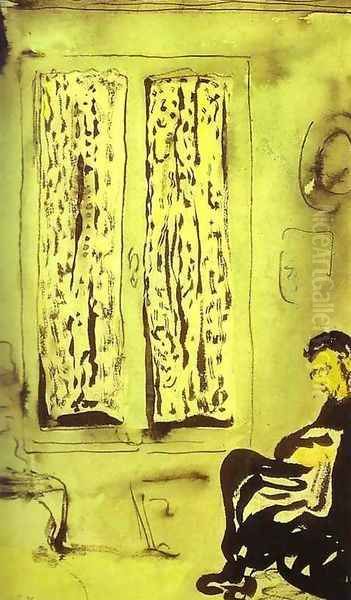 Figure in front of a Window with Drawn Curtains (Figure aupres d'une fenetre a rideaux fermes) 1891 - view 1