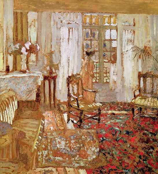 Interior with a Woman in Yellow in Front of a Window - view 1