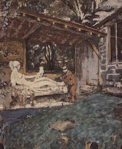 Maillol at work on Cezanne Memorial, c.1925 by Jean-Edouard Vuillard