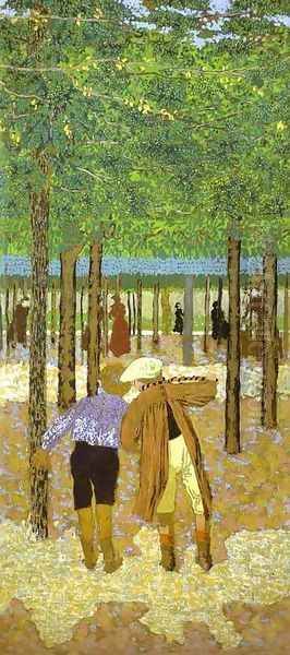Two Schoolchildren. Public Gardens (Les Deux Ecoliers. Jardins publics) 1894 - view 1