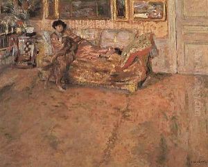 Interior with Madame Hessel and her Dog, 1910 by Jean-Edouard Vuillard