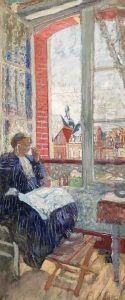Madame Vuillard the the Hotel des Ducs de Normandie by Jean-Edouard Vuillard