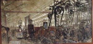 Interior of a Munitions Factory: The Forge, 1916-17 by Jean-Edouard Vuillard
