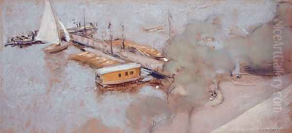 Jetty on the Aussenalster, 1913 - view 1