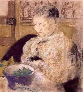 Madame Vuillard Podding Peas, 1905 by Jean-Edouard Vuillard