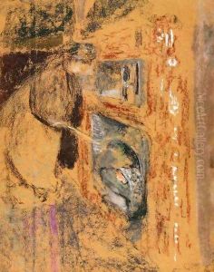 Woman in Front of the Fireplace by Jean-Edouard Vuillard