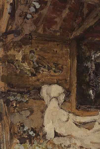 Maillol at work on the Cezanne Memorial, c.1925 (detail-2) - view 1