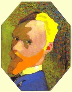 Octagonal Self-Portrait-Autoportrait octogonal. c. 1890