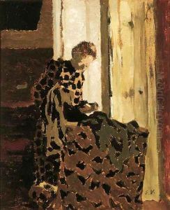 Femme brossant un vetement (Femme a la fenetre) by Jean-Edouard Vuillard