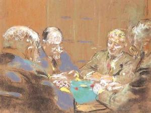 La partie de cartes by Jean-Edouard Vuillard
