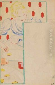 Le Repas (Projet pour un programme du Theatre de l'Oeuvre) by Jean-Edouard Vuillard