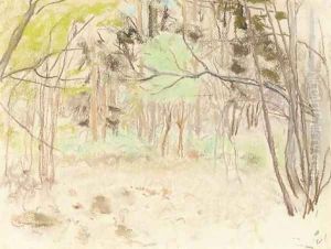Sous-bois au printemps, au Chateau des Clayes by Jean-Edouard Vuillard