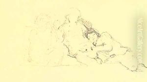 Trois personnages etendues by Jean-Edouard Vuillard