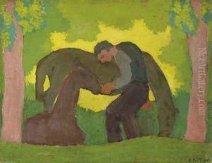 L'homme et les deux chevaux by Jean-Edouard Vuillard