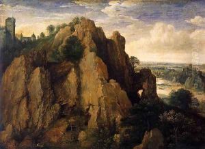 Mountainous Landscape by Lucas Van Valkenborch