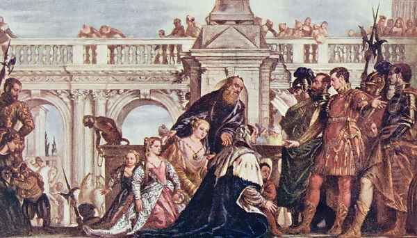 The Family of Darius before Alexander the Great (356-23 BC) illustration from Lives of Great Men Told by Great Men, edited by Richard Wilson, c.1920s - view 1