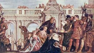 The Family of Darius before Alexander the Great (356-23 BC) illustration from Lives of Great Men Told by Great Men, edited by Richard Wilson, c.1920s by Paolo Veronese (Caliari)