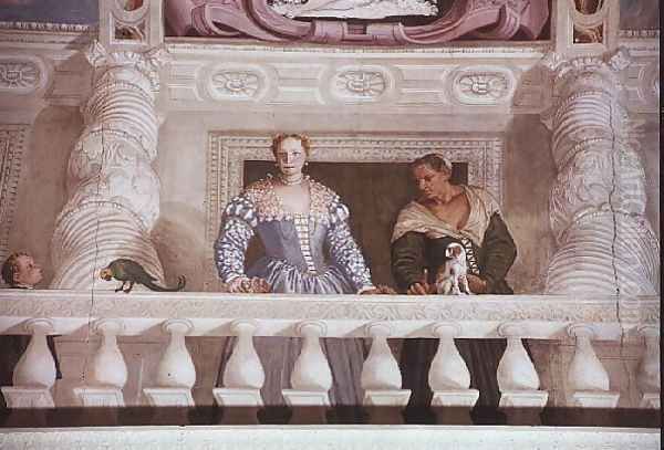 Villa Barbaro. Lady and Nurse on the Balcony - view 1