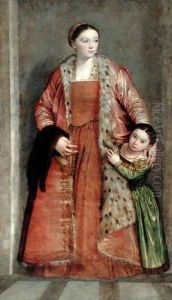 Portrait of Countess Livia da Porto Thiene and her Daughter, Portia, c.1551