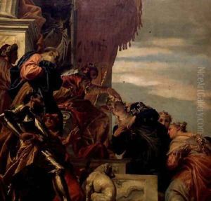King Ahasuerus Crowns Esther, 1556