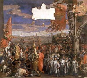 The Doge Andrea Contarini Returning Victorious from Chioggia by Paolo Veronese (Caliari)